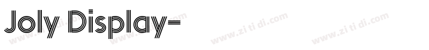 Joly Display字体转换